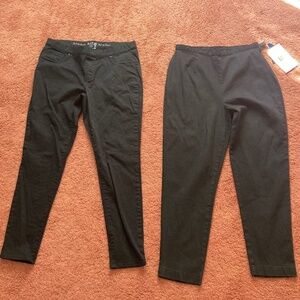 Apt 9 Pull on Skinny Jean Large White Stag Performance Stretch Pant 14 NWT